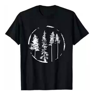 NEW! Hand Crafted Black Graphic Tree XXL Tee Shirt